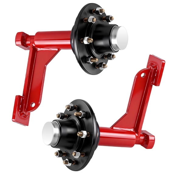 golytefs 2 Pack Shipping Container Wheels 8x6.5 Lug with Heavy Duty Ratchet Tie Down Shipping Container Axles for Moving 20ft-40ft Shippings Containers Accessories