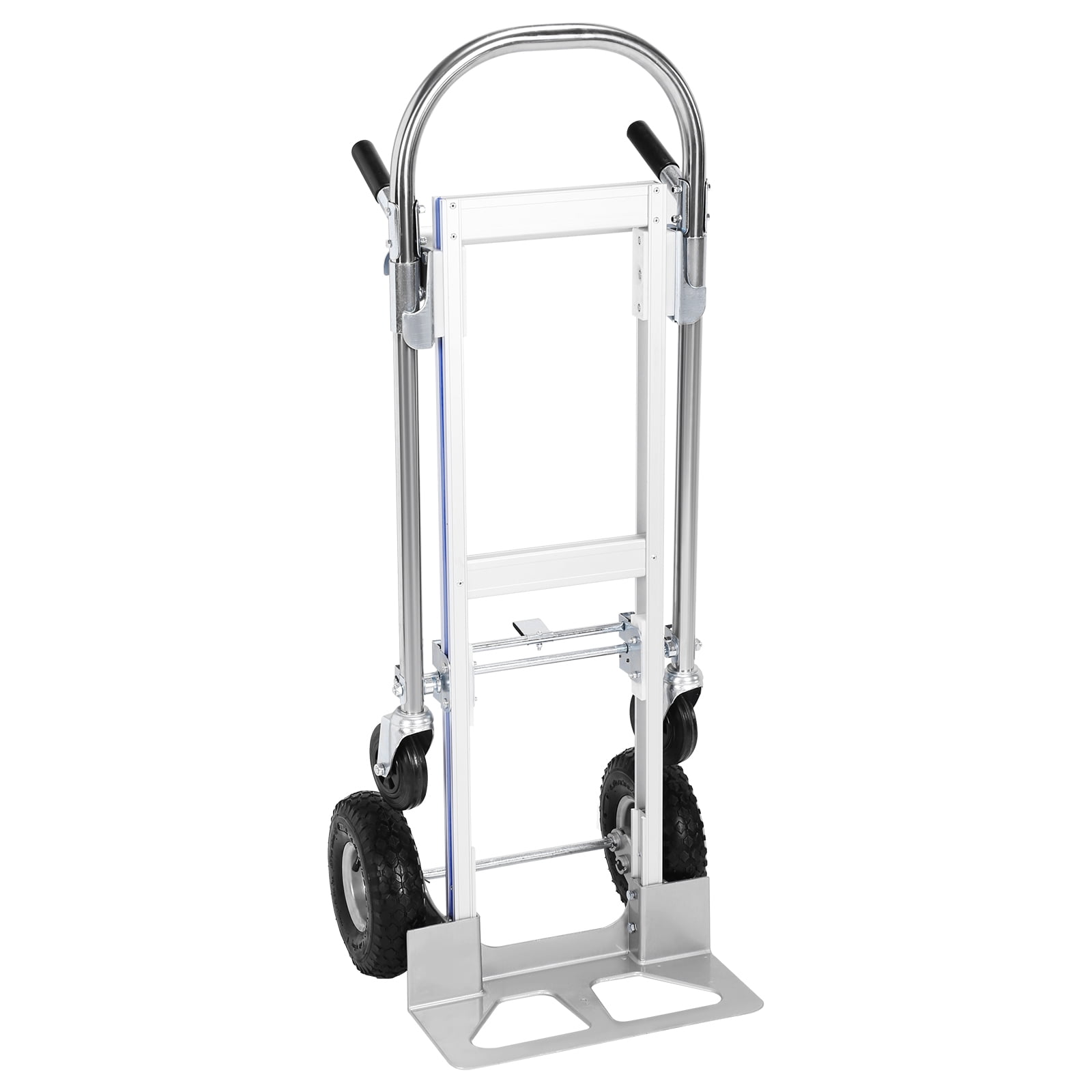 golytefs 2-in-1 Convertible Hand Truck with Wheels 800LBS Folding Hand Truck Dolly Cart Folding Trolley for Construction Warehouse Factories Indoor Outdoor