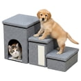 thumbnail image 1 of golytefs 3 Levels Step Pet Climbing Ladder Multifunctional Cat Bed Stairway Storage Box, 1 of 9