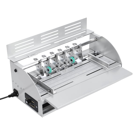 golytefs 3-in-1 Electric Creasing Machine with Adjustable Speed 0-100r/min Paper Folding Machine 110V Paper Creaser for Cards Invitations Tickets Business Printing