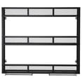 thumbnail image 1 of golytefs 39in 3-Tiers Metal Wine Rack Wall Mounted Liquor Bottle Display Shelf with Glass Holder Liquor Cabinet for Kitchen Dining Room Home Bar, 1 of 8