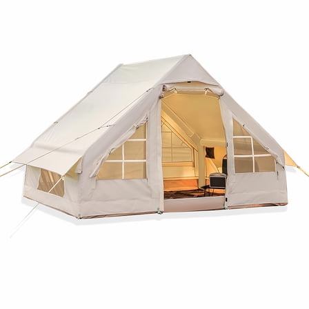 golytefs 4-6 Person House Inflatable Tent Oxford Fabric Air Tent for Adults Travel Hiking