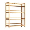 thumbnail image 1 of golytefs 4-Tier Bamboo Shelf Large Capacity Storage Display Rack Bookcase for Home Office, 1 of 9