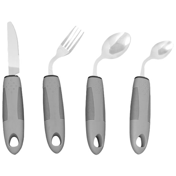 golytefs 4Pcs Adaptive Utensils Set 2.5oz & 42 Angled Hand Tremor Weighted Silverware(r)