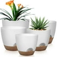 thumbnail image 1 of golytefs 5Pcs Self Watering Planters with Drainage Hole Plastic Plant Pots for Home Decor, 1 of 9