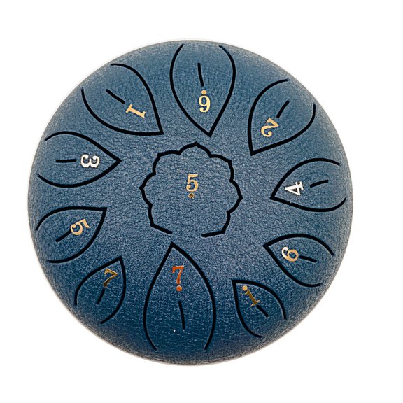 golytefs 6 Inch 11 Tune Notes Musical Steel Tongue Drum for Beginner (Dark Blue)