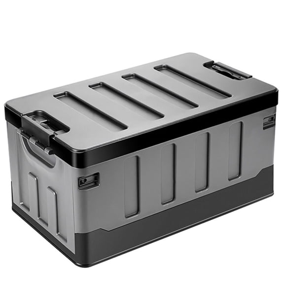 golytefs 60L Car Trunk Storage Box with Lid & Handles Large Capacity Folding Storage Case