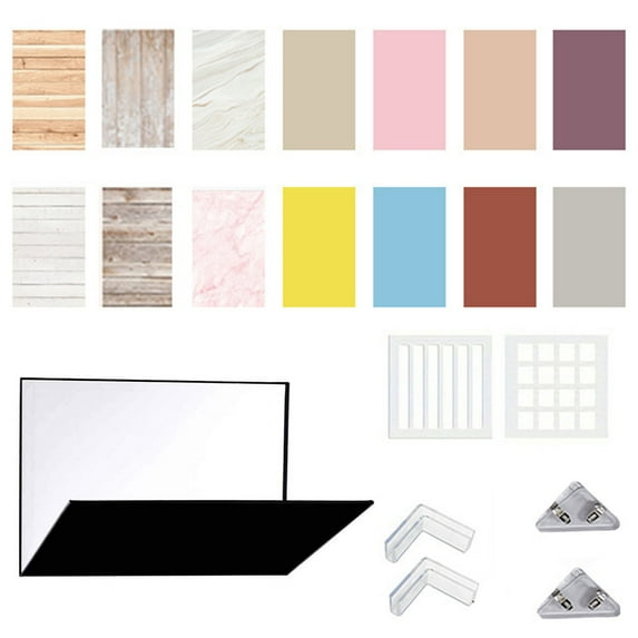 golytefs 7Pcs 14Patterns Small Product Photography Backdrops Kit Food Photography Backdrop Board Table Top Food Background Kit for Food Jewelry Photo Shootings