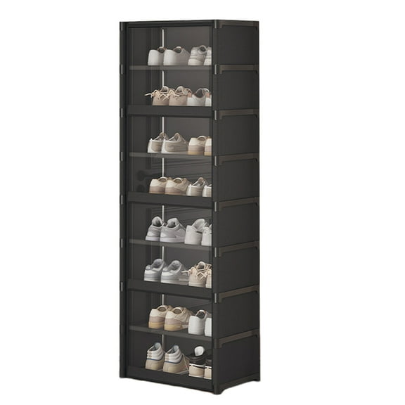 golytefs 9-Tier Shoe Storage Holds 18 Pairs Shoe Rack Organizer Shoe Shelf (Black 42cm)