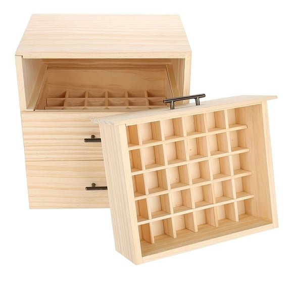 golytefs 90-Slot Wooden Essential Oil Storage Box 3-Layer Aromatherapy Organizer Essential Oils Storage Organizer Keep Your Oil Safe & Space Saver