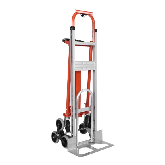 golytefs Aluminum Alloy 3 in 1 Convertible Stair Climbing Cart with Wheels Multi Purpose Sack Truck Moving Trolley for Warehouse Shopping Airport
