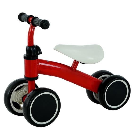 golytefs Baby Balance Bike Ergonomic Seat 4 Wheels for First Birthday Gift (Red)