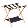 thumbnail image 1 of golytefs Bamboo Luggage Rack Foldable Suitcase Stand with Nylon Straps Suitcase Holder, 1 of 9