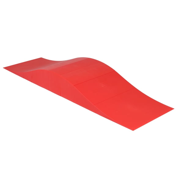 golytefs Bike Ramp with Load Capacity of 330 Lbs 70inch Length Skateboard Bike Jump Skate Landwave Ramp for Scooters Bmx Bikes And Rc Cars (Red)