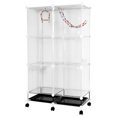 thumbnail image 1 of golytefs Bird Cage Universal Wheel Metal Parrot Cage with Stand Tray Swing Ladder (White), 1 of 9