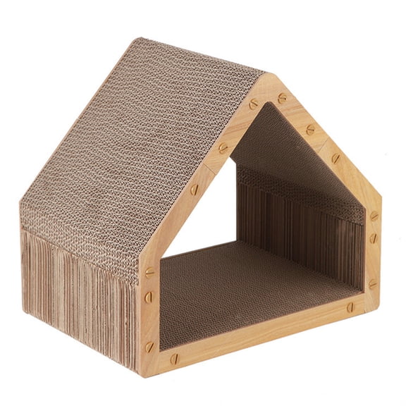 golytefs Cat Scratcher House Cardboard Cat Scratcher Scratching Board Pad for Indoor Cats