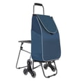 thumbnail image 1 of golytefs Climbing Stairs Luggage Cart Trolley with Waterproof Bag And Seat (Cyan), 1 of 9