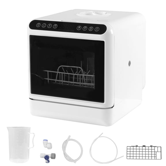 golytefs Countertop Dishwasher with 6L Built-in Water Tank Mini Dishwasher for Apartments