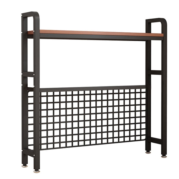 golytefs Desk Top Multi-layer Shelf Steel Student Computer Desk Hole Board (Black)