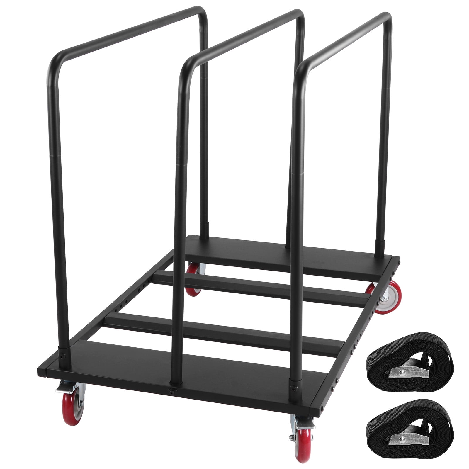 golytefs Folding Table Cart Heavy Duty Table Dolly with Pu Swivel Wheels 1800 Lbs Drywall Dolly Cart for Party Events Hotel Factory Warehouse