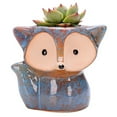 thumbnail image 1 of golytefs Fox Ceramic Succulent Pot Bonsai Container Resin with Drain Hole for Home Office, 1 of 9