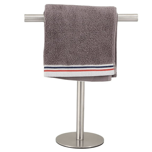 golytefs Free Standing T-shape Towel Bar Rack Bath Towel Bar Stand Stainless Steel Hand Towel Holder for Bathroom Kitchen Vanity Countertop