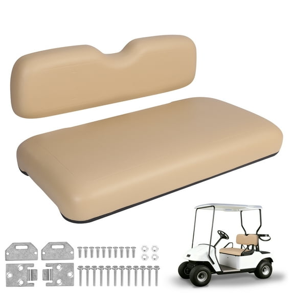 golytefs Golf Cart Front Seat Cushion Set for Ezgo Medalist Txt 1994-2013 Models (Beige)