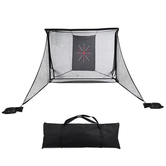 golytefs Golf Net 10x7ft Golf Enclosure Net with Side Barriers Low-noise Target Carry Bag Portable Hitting Nets for Backyard Driving Chipping Indoor Outdoor Use