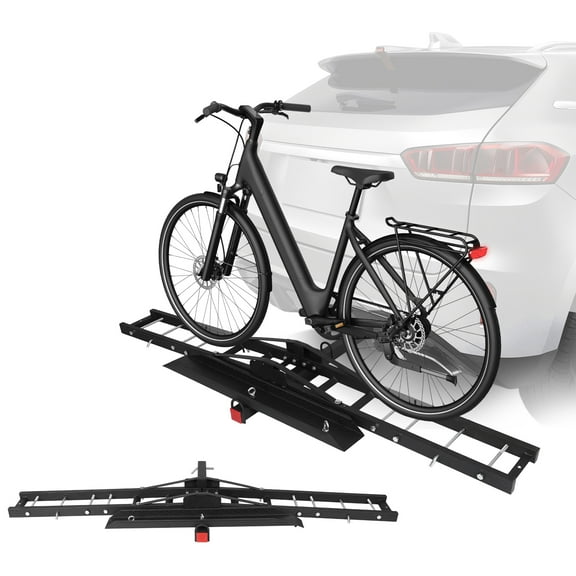 golytefs Hitch Mount Bike Carrier Rack Anti Tilt Bicycle Trailer Rack Bike Carrier Rear Trailer Steel Hitch Mount Max Load 180kg for Suvs Cars Trucks Vans