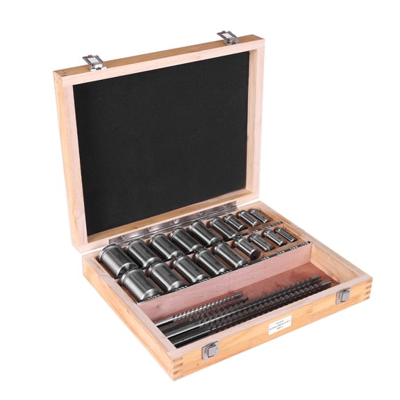 golytefs Keyway Broach Kit 30pcs Cnc Metalworking Set with 5 Broaches 18 Bushings 7 Shims