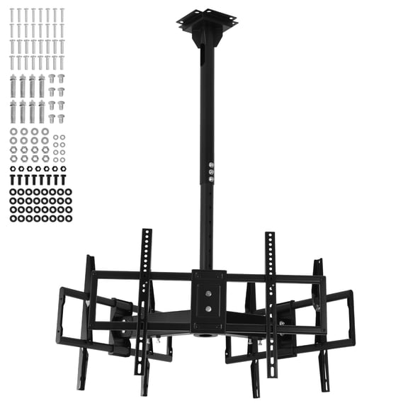 golytefs Mini Jumbotron Tv Ceiling Mount for 32-70 Inch Flat Screen Displays Support 3 Screens Tv Wall Mount Bracket Swivel And Tilt Full Motion Max Vesa 600x400mm 330 Lbs Capacity
