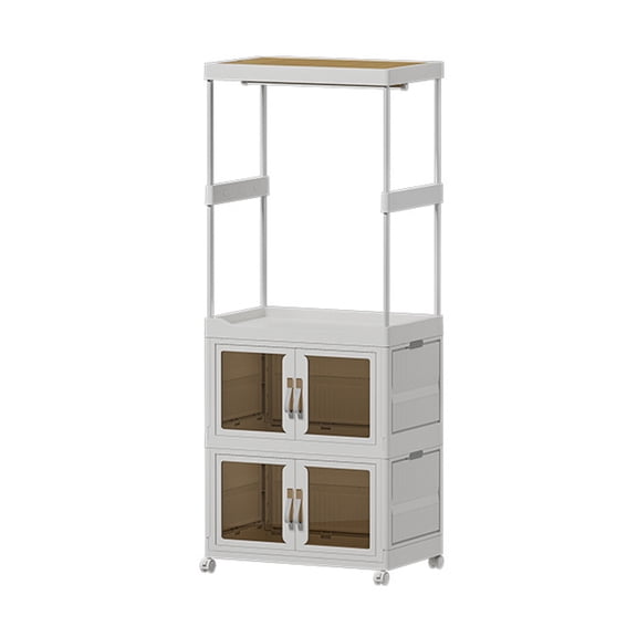 golytefs Mobile Wardrobe Large Capacity Clothes Organizer with Wheels for Home Storage(l)