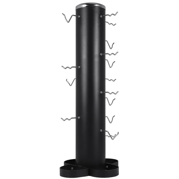 golytefs Vertical Gym Fitness Accessories Handle Rack with Lat And Curl Bar Revolving Bars Fitness Equipment Accessories Rack for 36 Handles & Straps