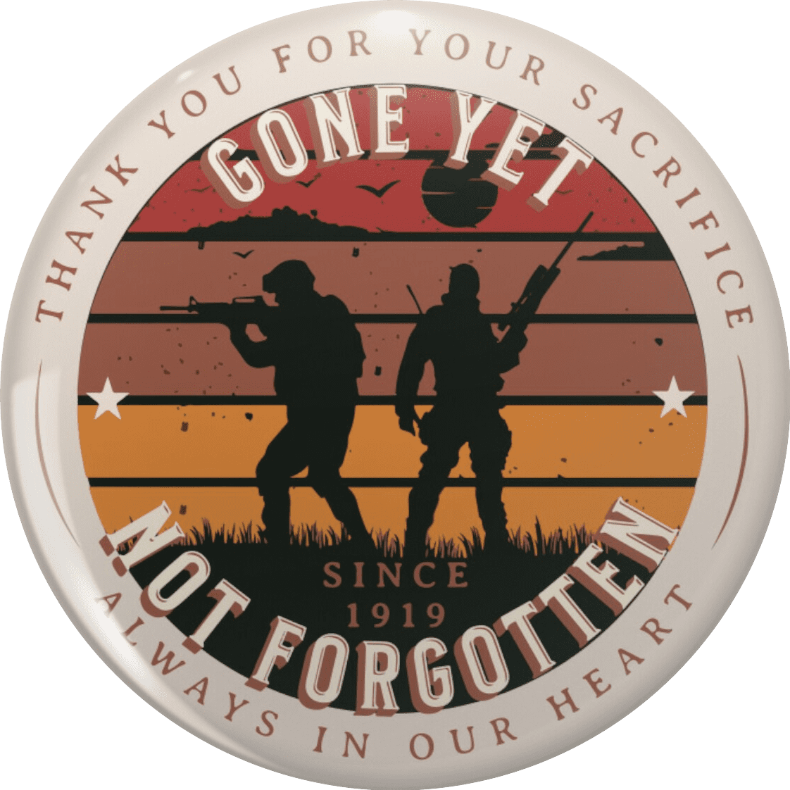 gone but not forgotten Pin Lapel Pin Brooch Steel Pins Badge 0.75 ...