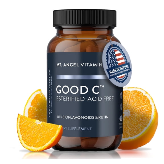 Mt. Angel Vitamins Good C Esterified-Acid Free, with Bioflavanoids & Rutin, 60 Vegetarian Capsules