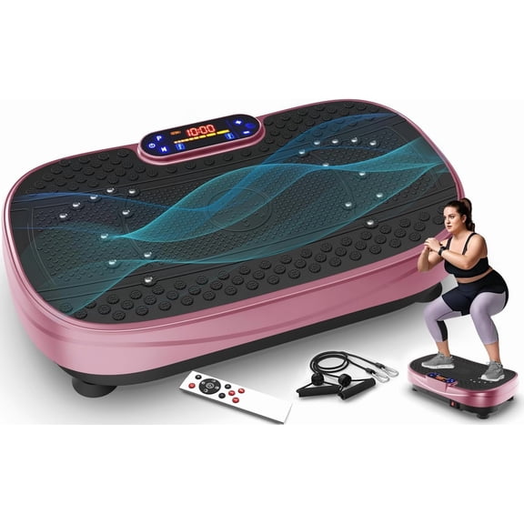 good fortune Plate Fitness Platform Exercise Machine - Vibrating Shaking Full Body Shaker Workout Fitness Platform Vibration Plate for Home Gym