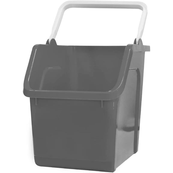 good natured Stackable Recycle Bin with Handle, 4-Pack, 6 Gallon - Ideal for Kitchen, Home & Indoor Use - Compact & Small in - Perfect for Easy Trash Sorting - Turquoise