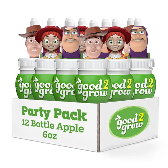 good2grow Disney and Pixar Toy Story 100% Apple Juice Party Pack, 6 fl oz Bottles (Pack of 12)