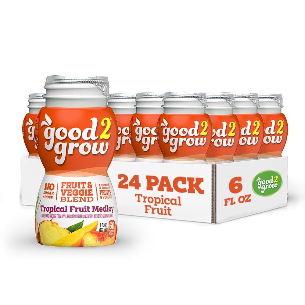 good2grow Tropical Fruit Medley Juice Refill, 24pack of 6Ounce BPA