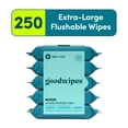 thumbnail image 1 of goodwipes Flushable Butt Wipes, Shea-Coco Scented, 5 Pack, 250 Total XL Wipes, 1 of 11