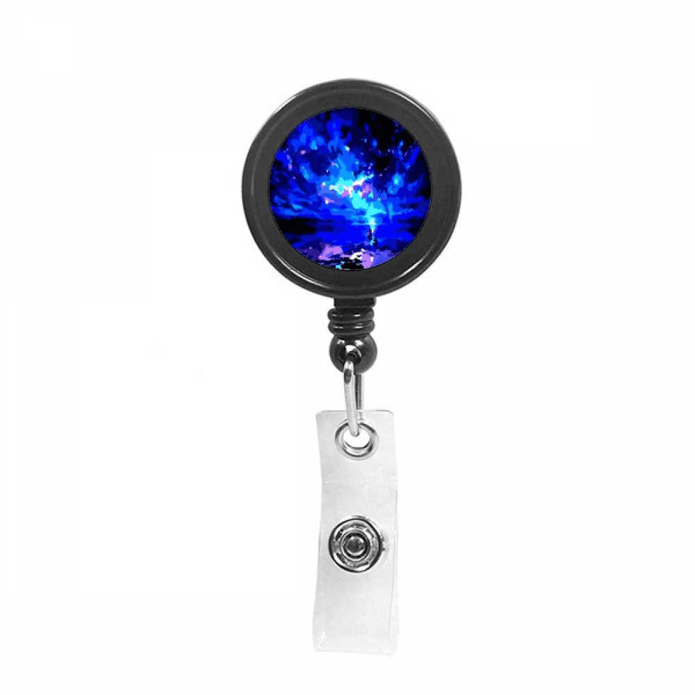 gorgeous crystal space Retractable Keychain Badge Holder ID Badge