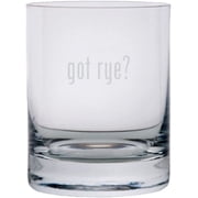 got rye? Etched 11oz Stolzle New York Crystal Rocks Glass