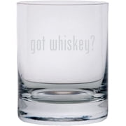 got whiskey? Etched 11oz Stolzle New York Crystal Rocks Glass