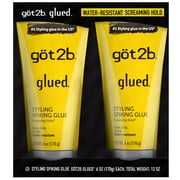 got2b Glued Styling Spiking Hair Gel, Screaming Hold, Water-Resistant, 6 oz, 2 Pack