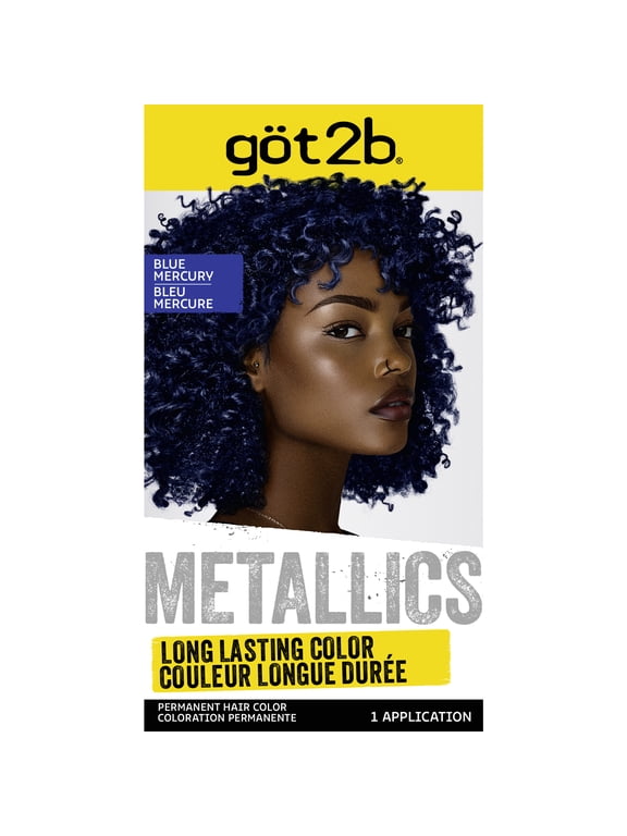 Metallics Permanent Hair Dye, M67 Blue Mercury, Hair Color for Women & Men, 1 Kit