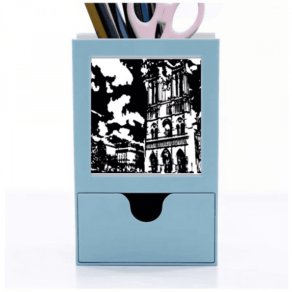 gothic building de paris Desk Supplies Organizer Pen Holder Card