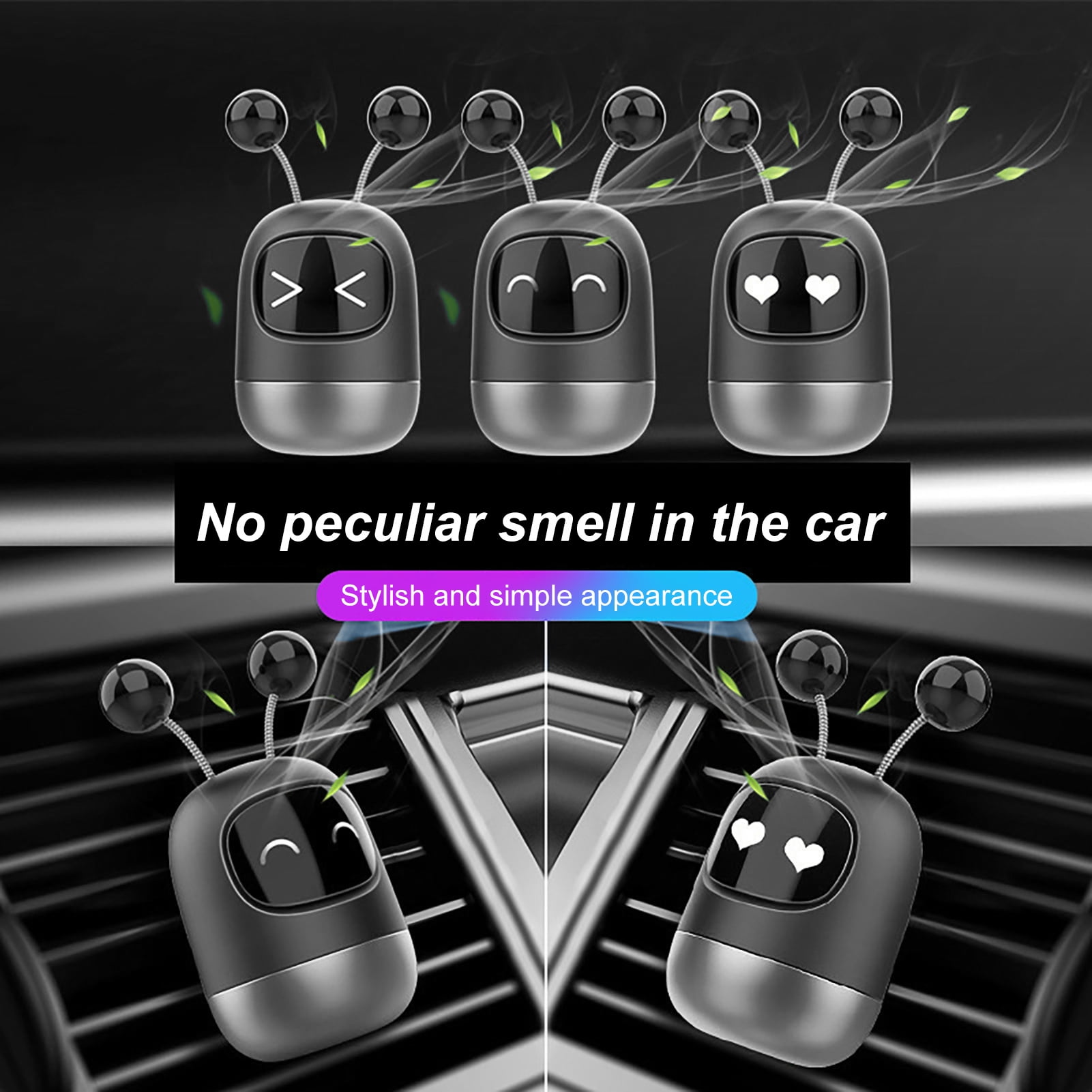 gotofar Car Air Freshener Cartoon Robot Silicone Air Vent Clip
