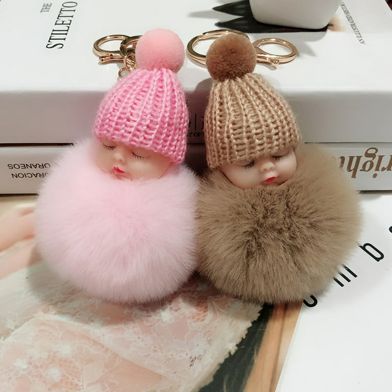 gotofar Creative Key Chain Multi purpose Adorable Sleeping Baby Doll Pendant Household Supplies