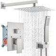 thumbnail image 1 of gotonovo 12 Inch Rain Shower System Brushed Nickel Luxury High Pressure Shower Head Bathroom Shower Faucet Set Hand Held Spray Rough-in Valve and Shower Trim Included, 1 of 8