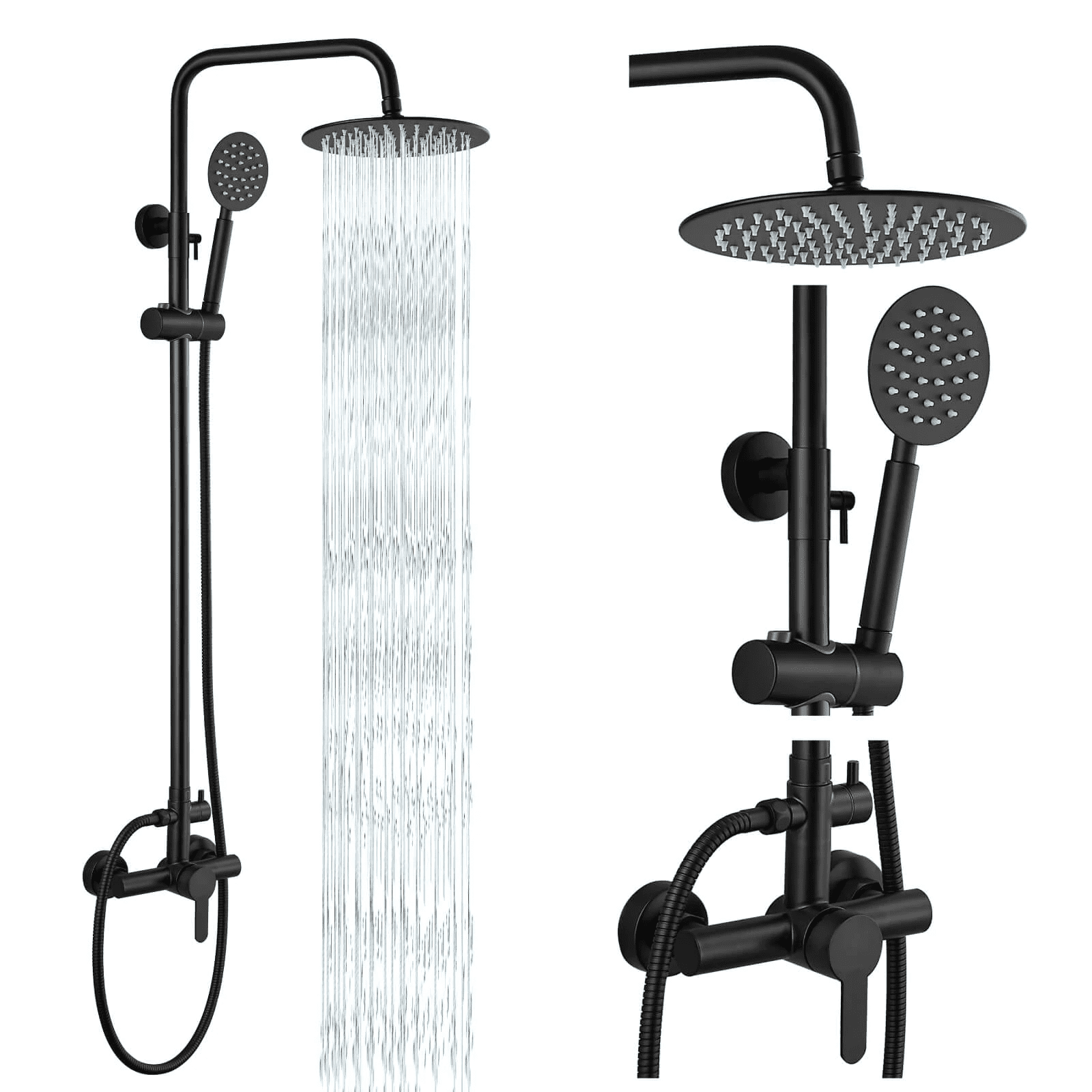 gotonovo SUS304 Outdoor Shower Fixture System Combo Faucet Set Single ...